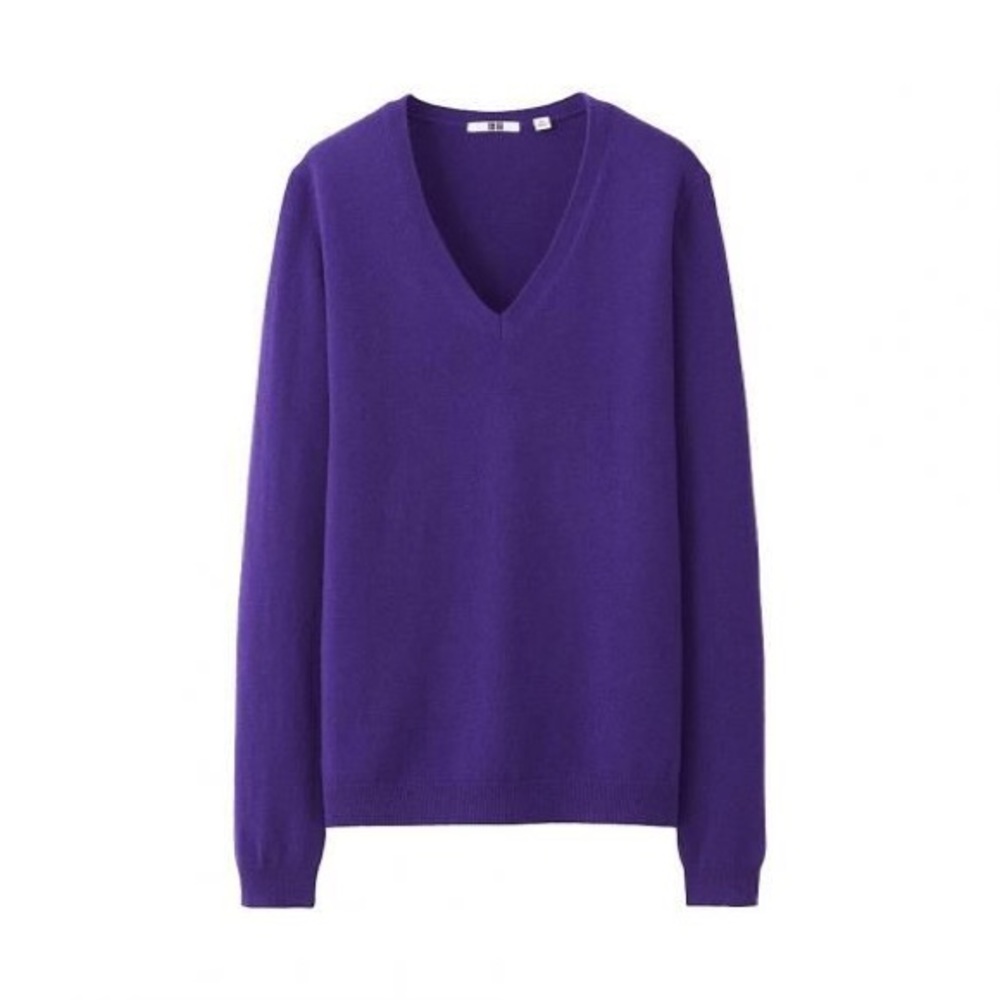 uniqlo cashmere purple sweater XS